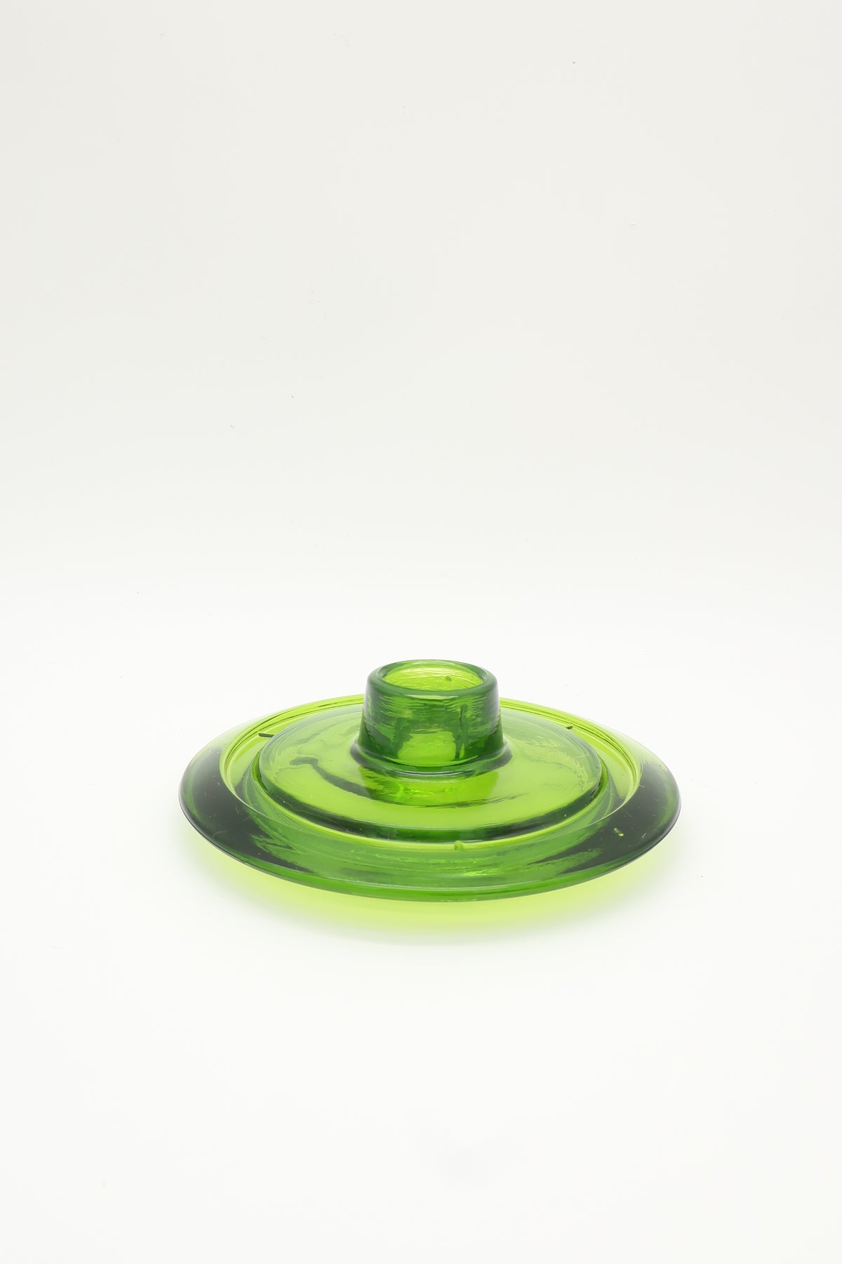 Round Green Taper Candle Holder