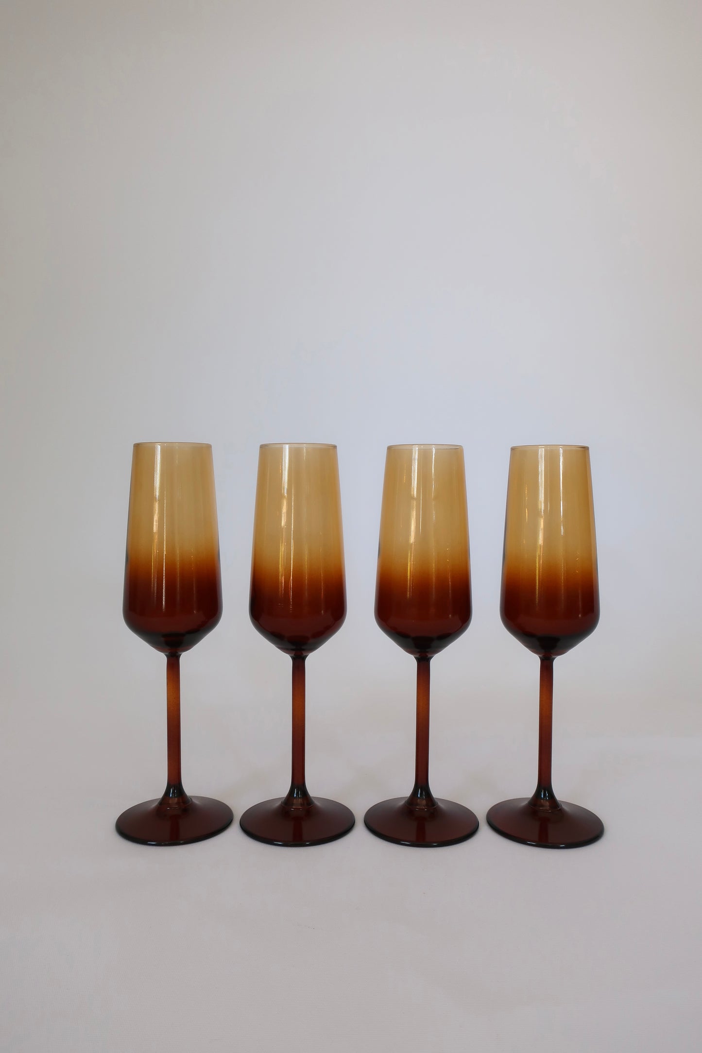 Amber Champagne Flutes