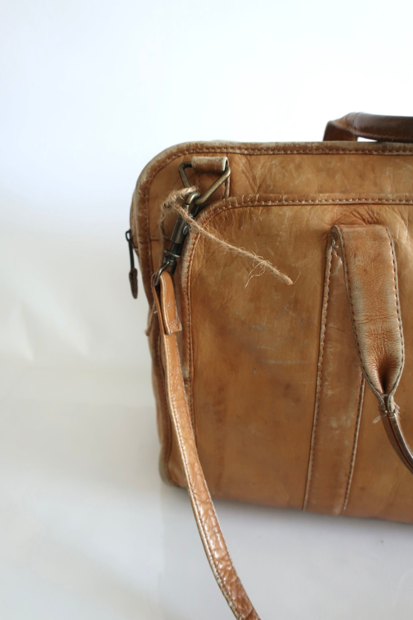 Brown Leather Book Bag