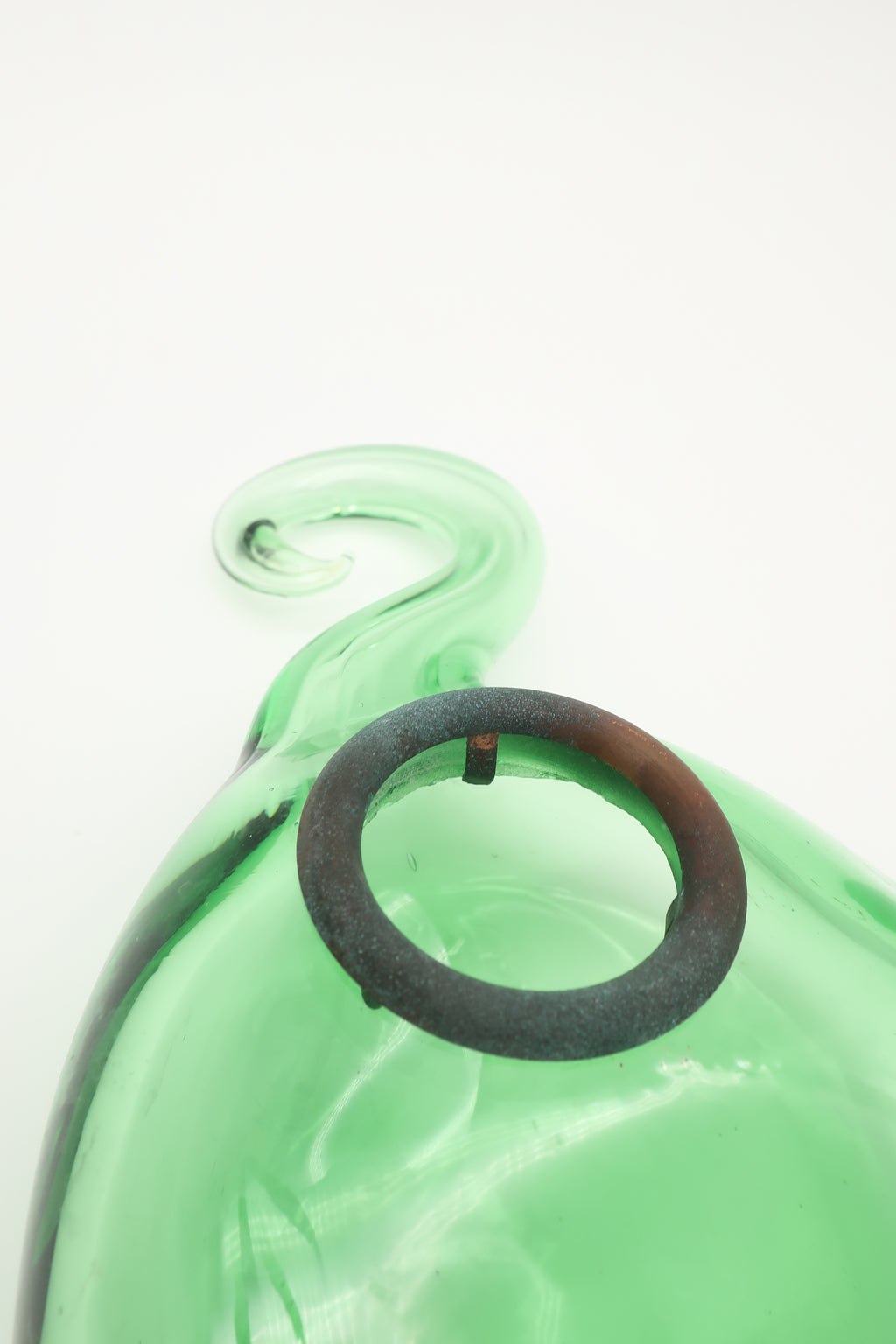 Art Glass Green Wall Vase