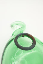 Art Glass Green Wall Vase