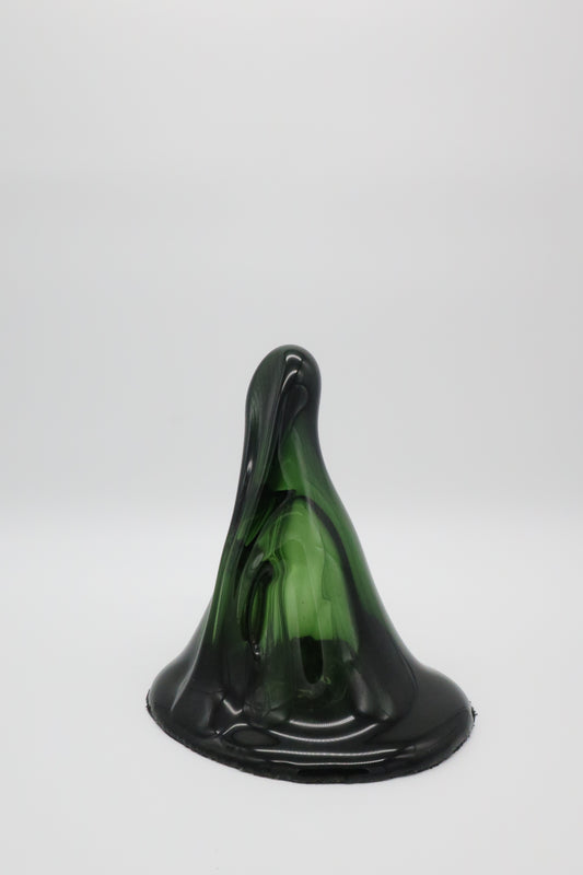Handblown Green Sculptural Paperweight