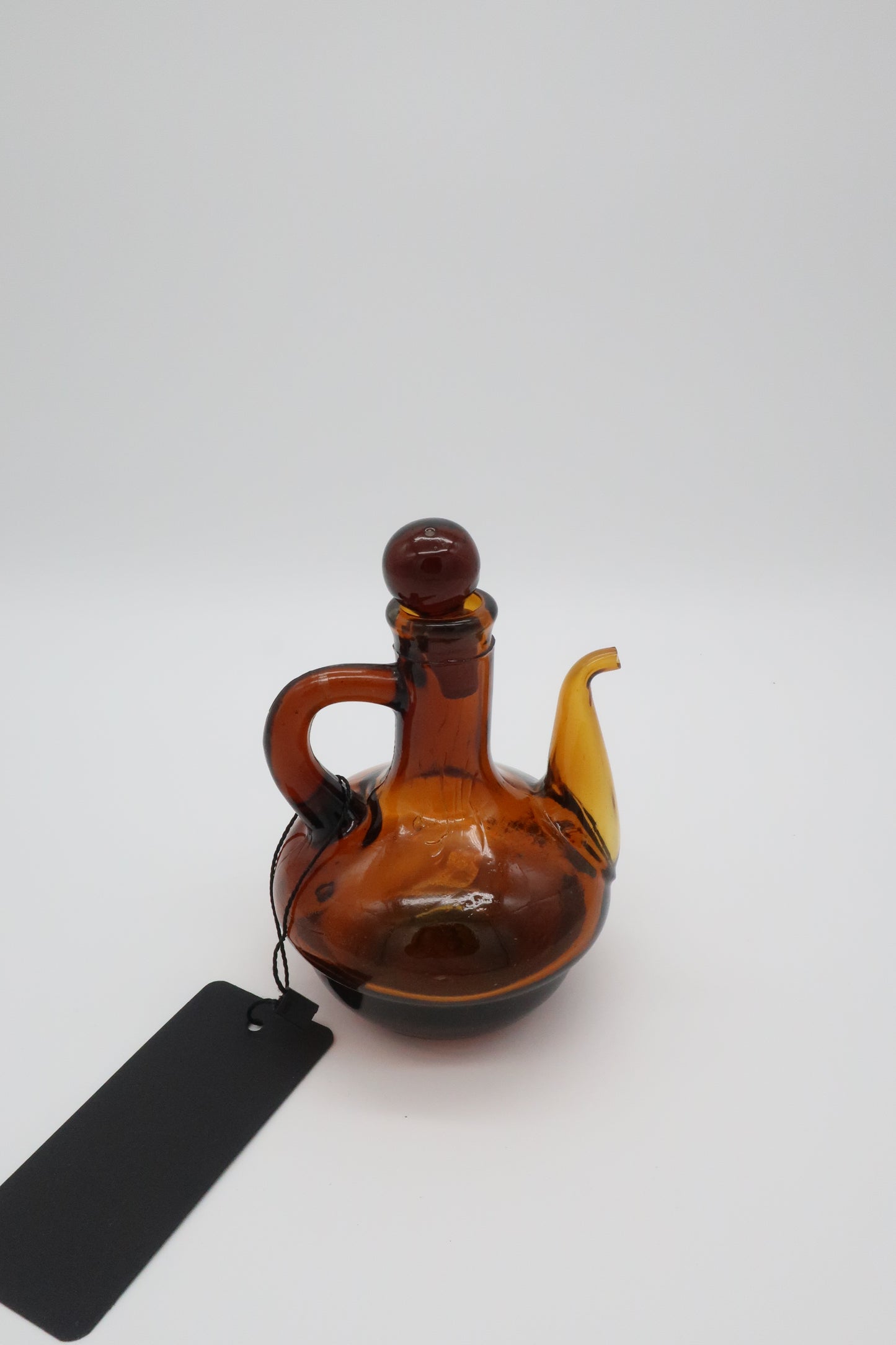 Amber Lidded Cruet
