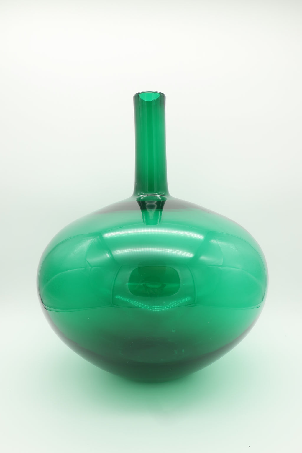 1970's Blenko 7125 Emerald Floor Vase