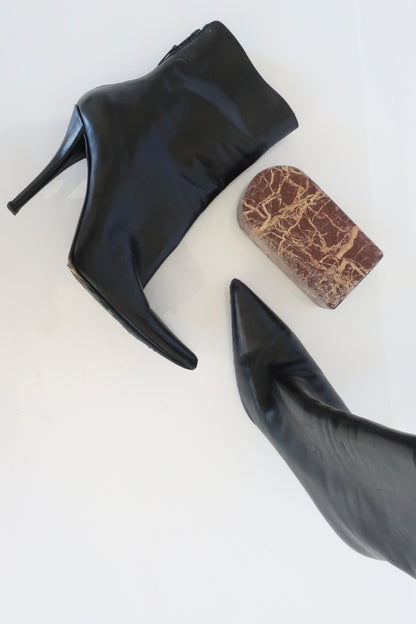 Stuart Weitzman Black Leather Heels