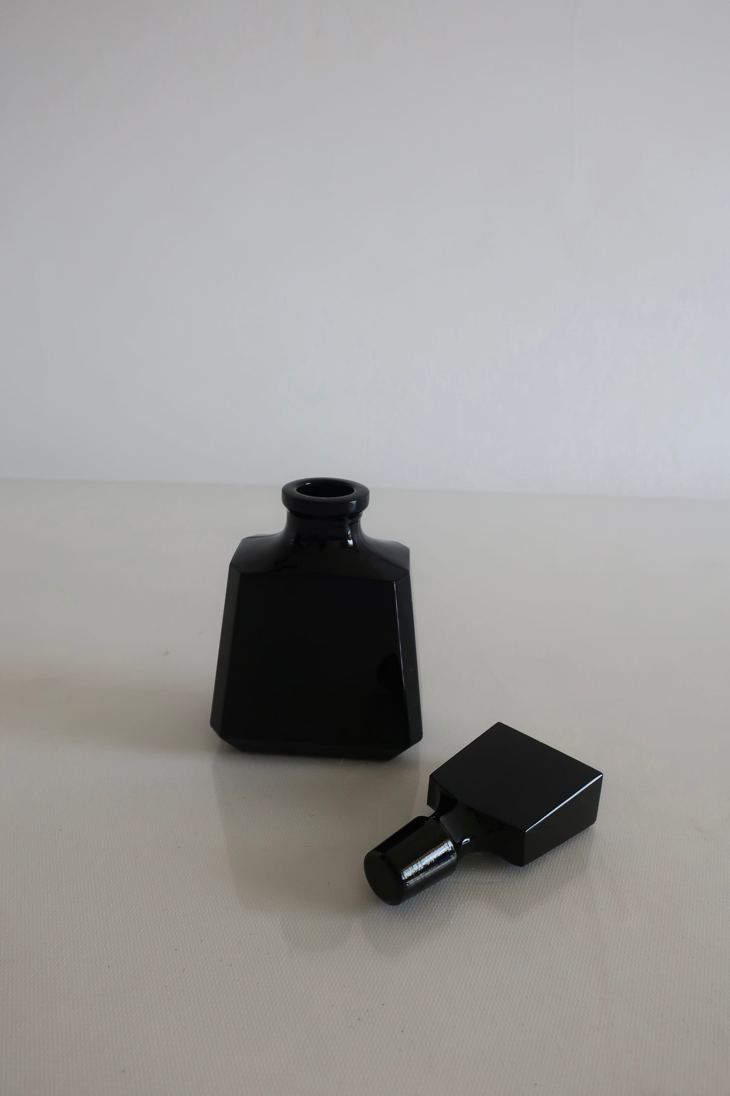 Art Deco Onyx Glass Perfume Bottle