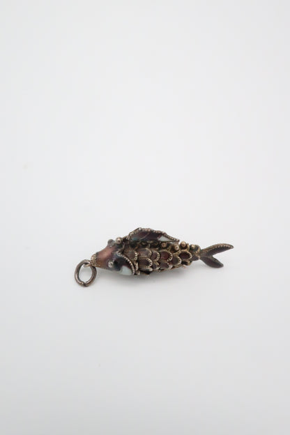 1970's Cloisonne Koi Fish Pendant
