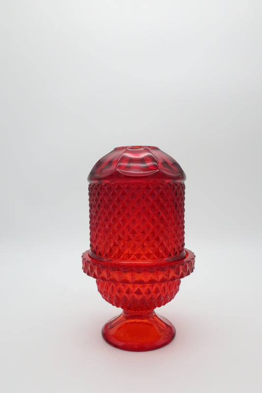 1970’s Viking Ruby Glass Fairy Lamp
