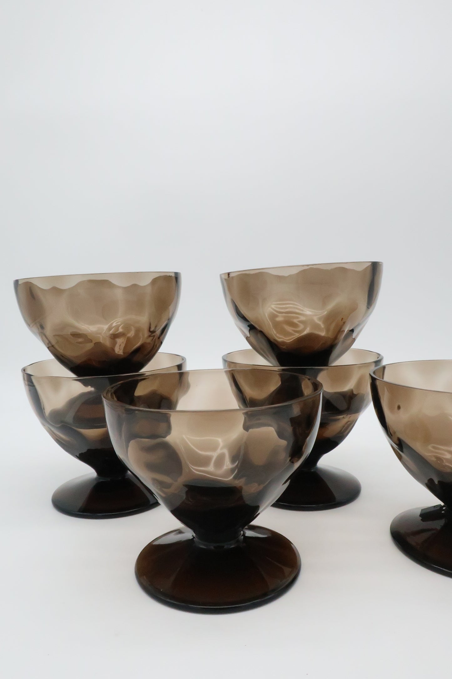 Empoli Brown Glass Coupes