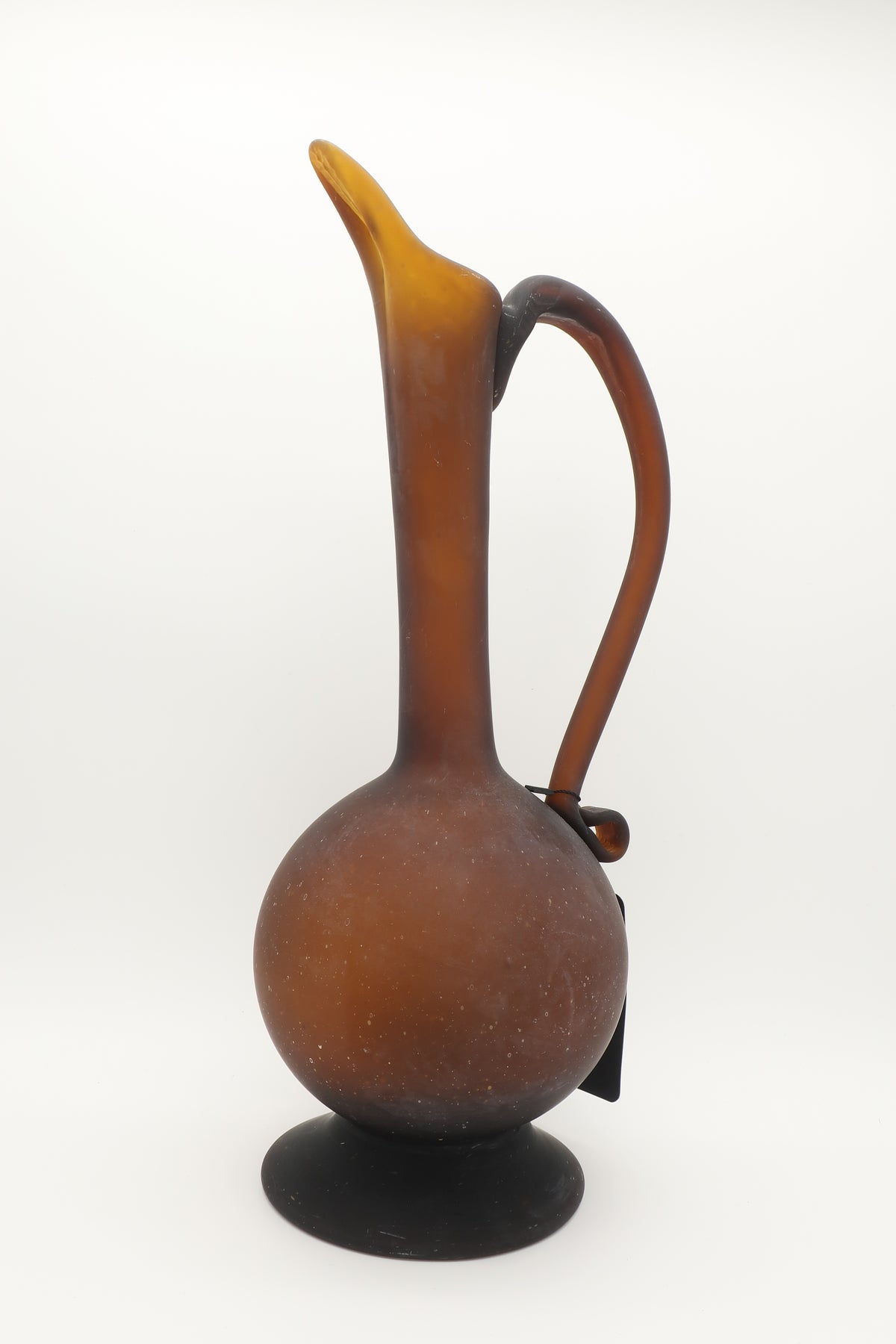 Italian Amber Frosted Pitcher