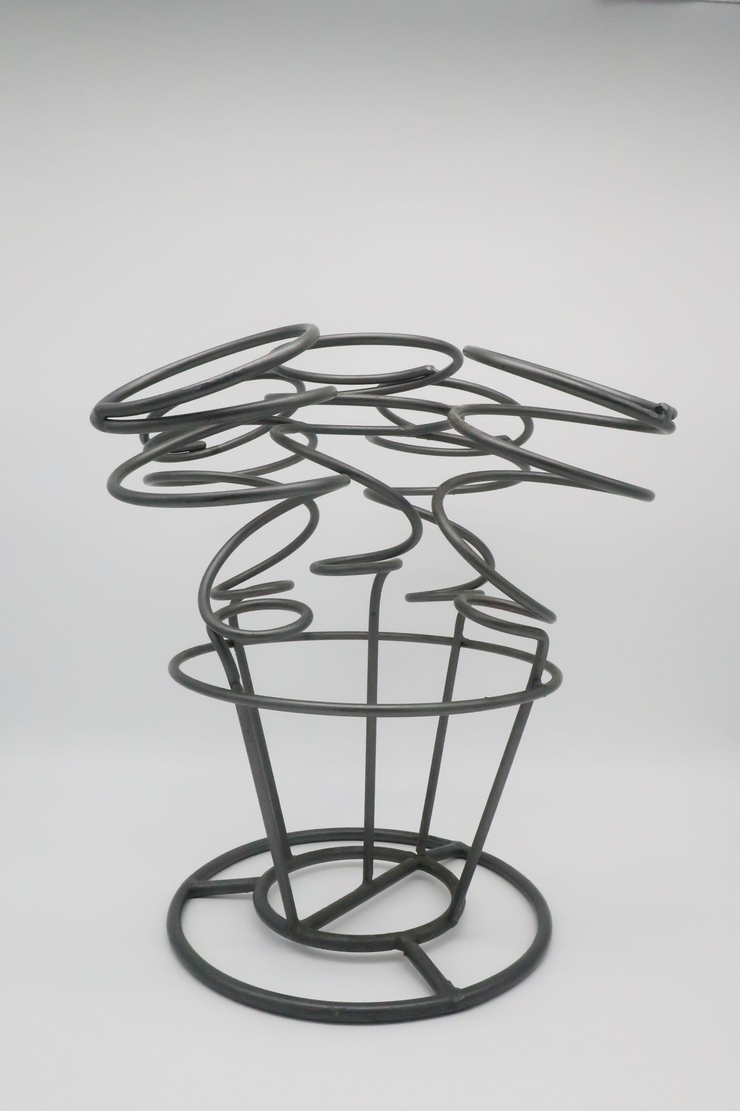 Spiral Silver Toned Wine Rack