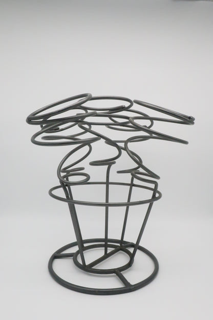 Spiral Silver Toned Wine Rack