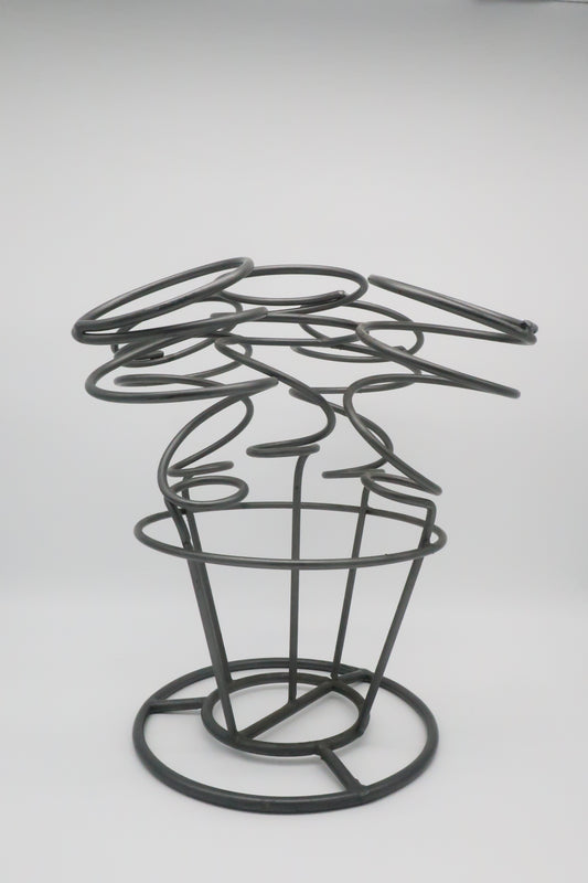 Spiral Silver Toned Wine Rack