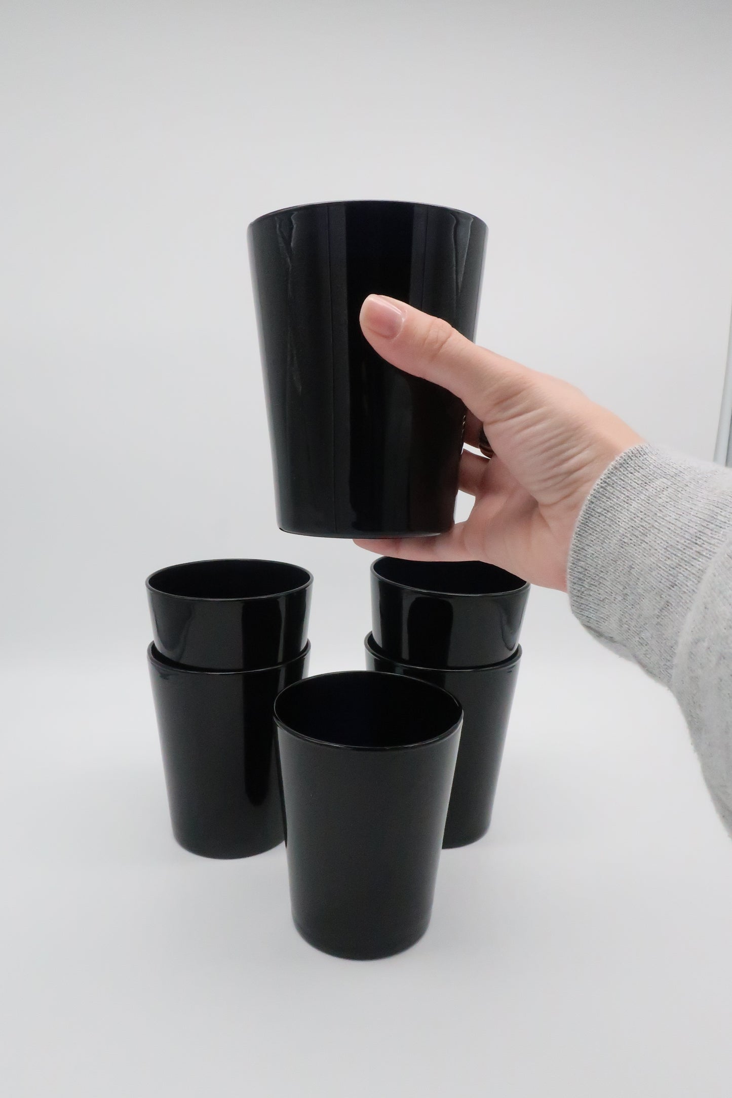 Onyx Glass Lowball Tumblers