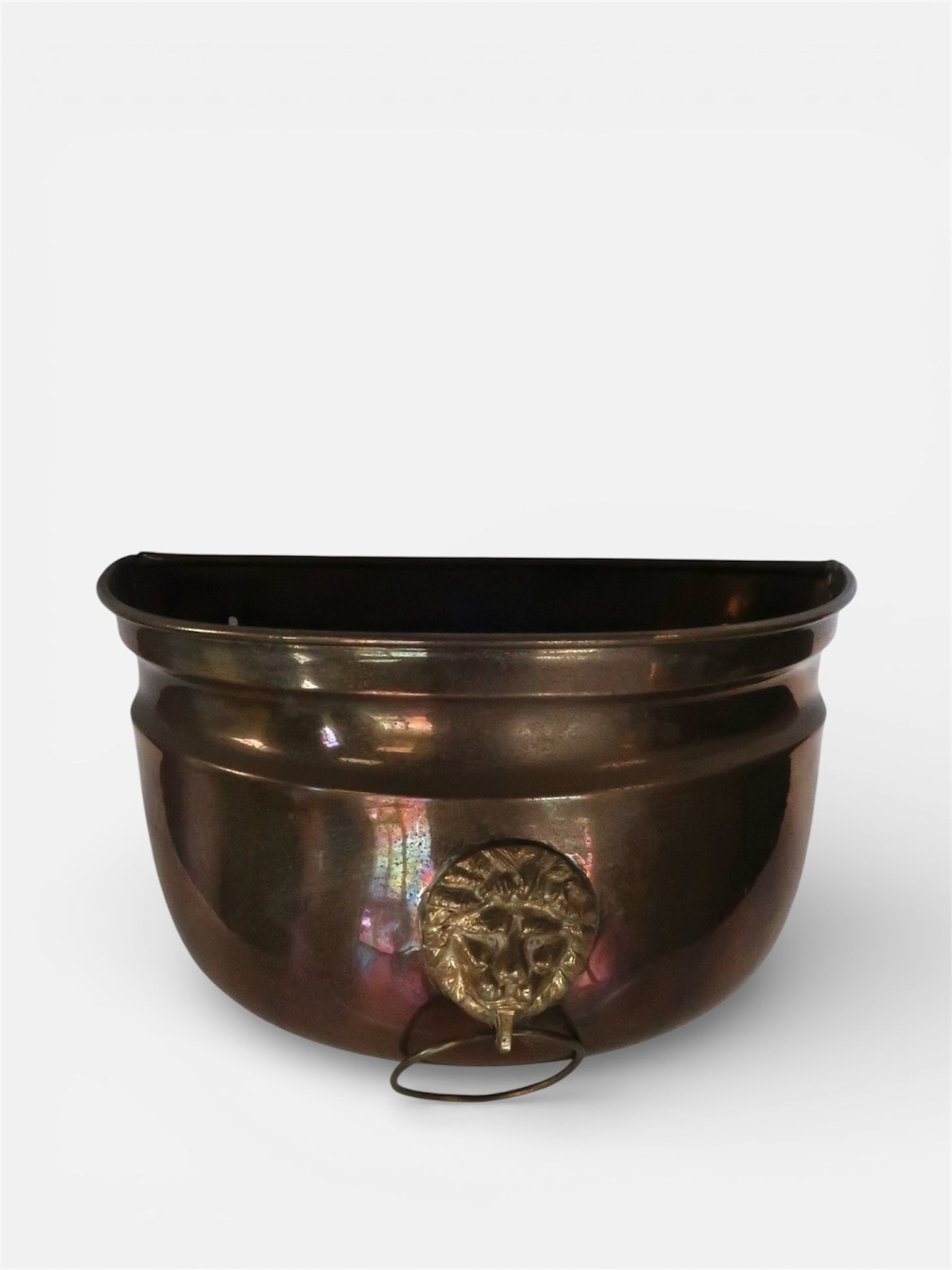 Brass Lion Wall Planter