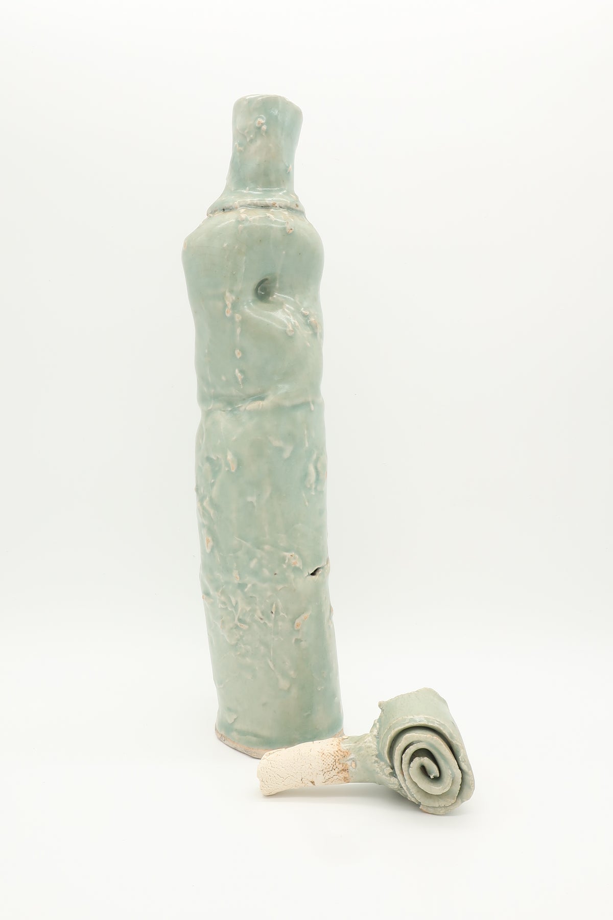 Handcrafted Sea Green Ceramic Decanter