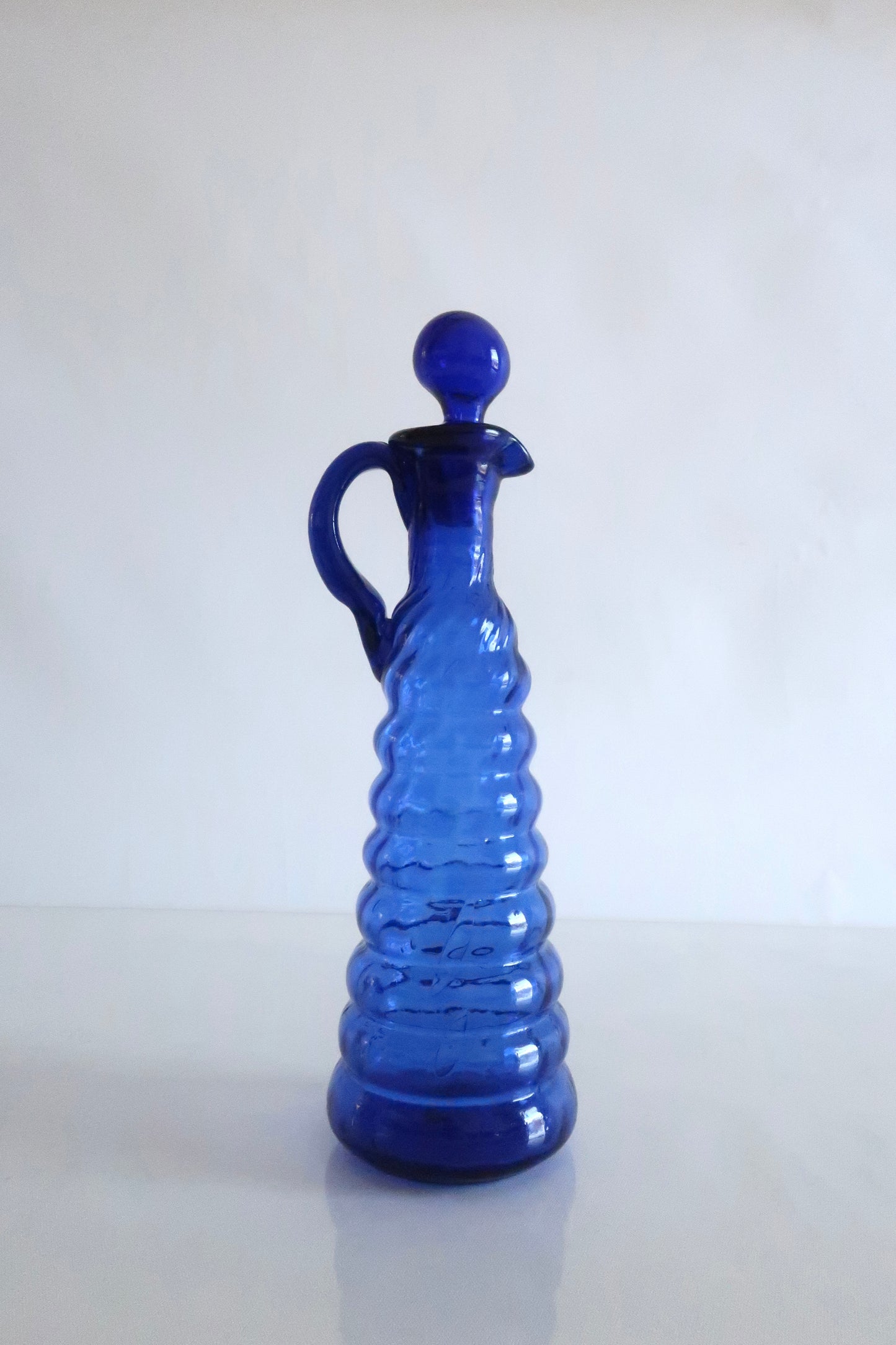 Cobalt Blue Lidded Pitcher Decanter