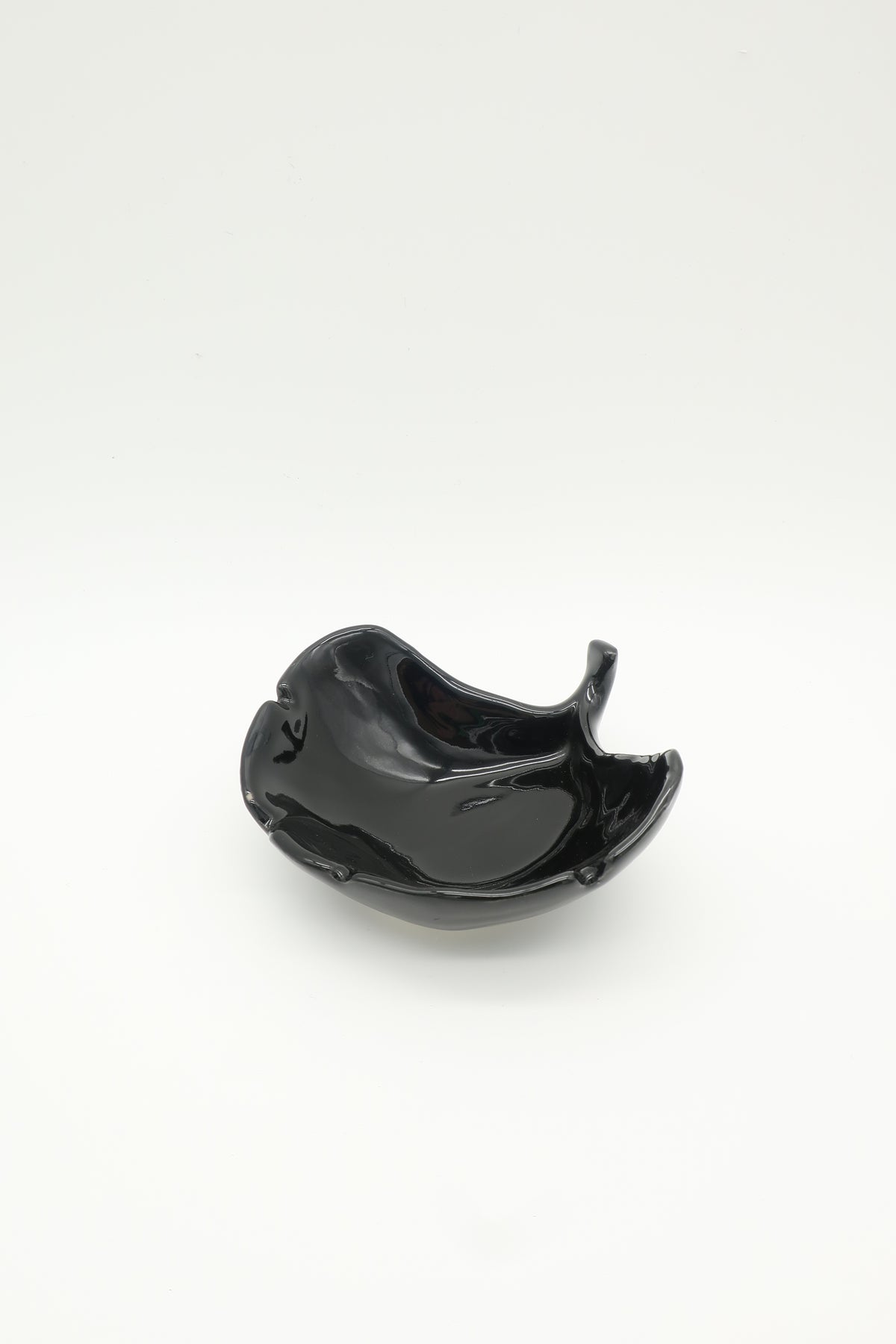 Ginkgo Black Ceramic Catch-all