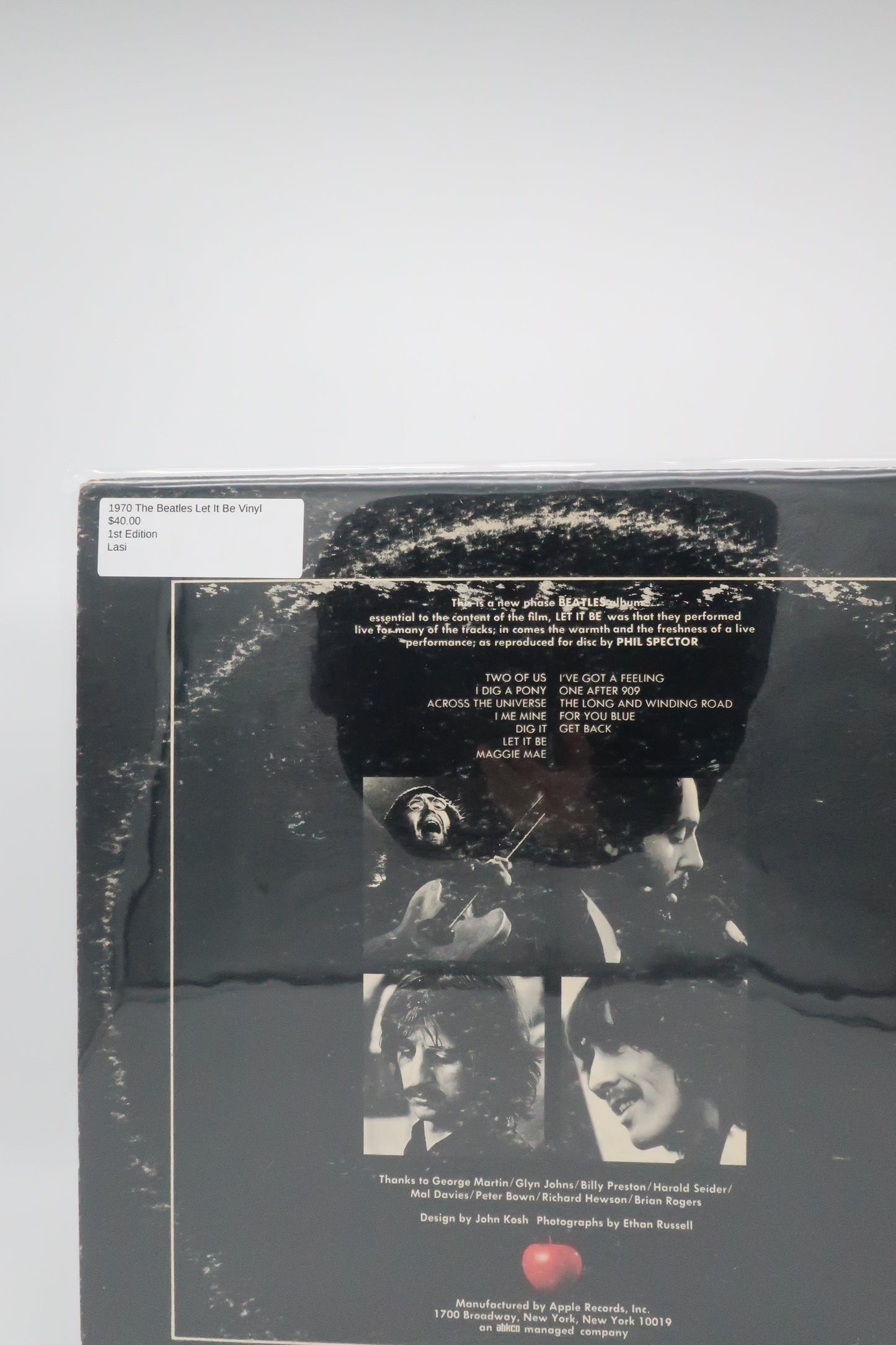 1970 The Beatles Let It Be Vinyl