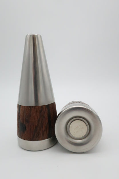 1960'S MCM Danish Stainless & Teak Shaker Set