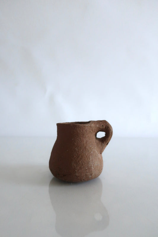 Clay Handled Bud Vase