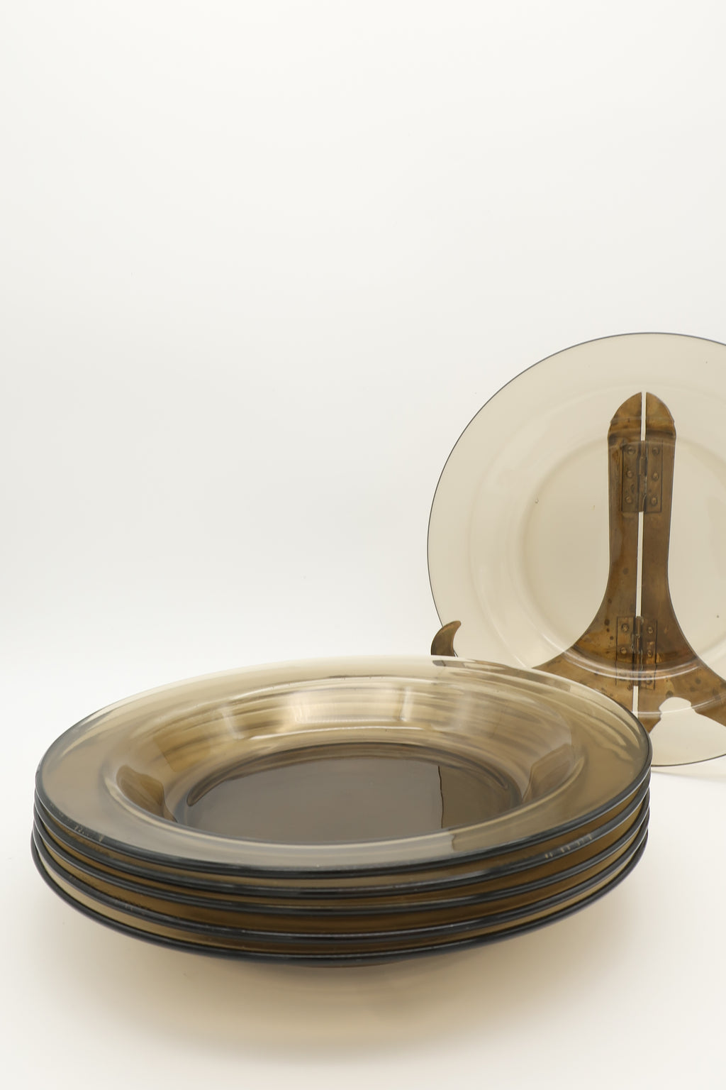 1970s French Arcoroc Dining Plate Set