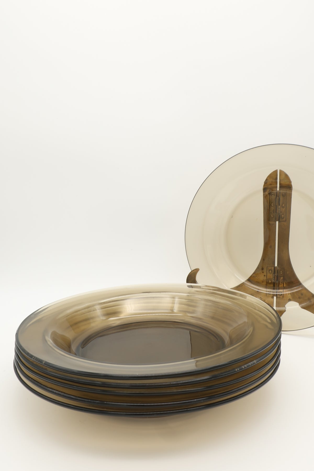 1970s French Arcoroc Dining Plate Set