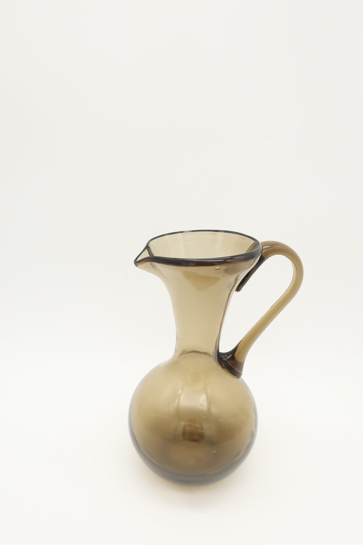 Brown Glass Mini Pitcher