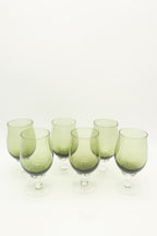 1960s Sasaki Green Juice Cocktail Glasses