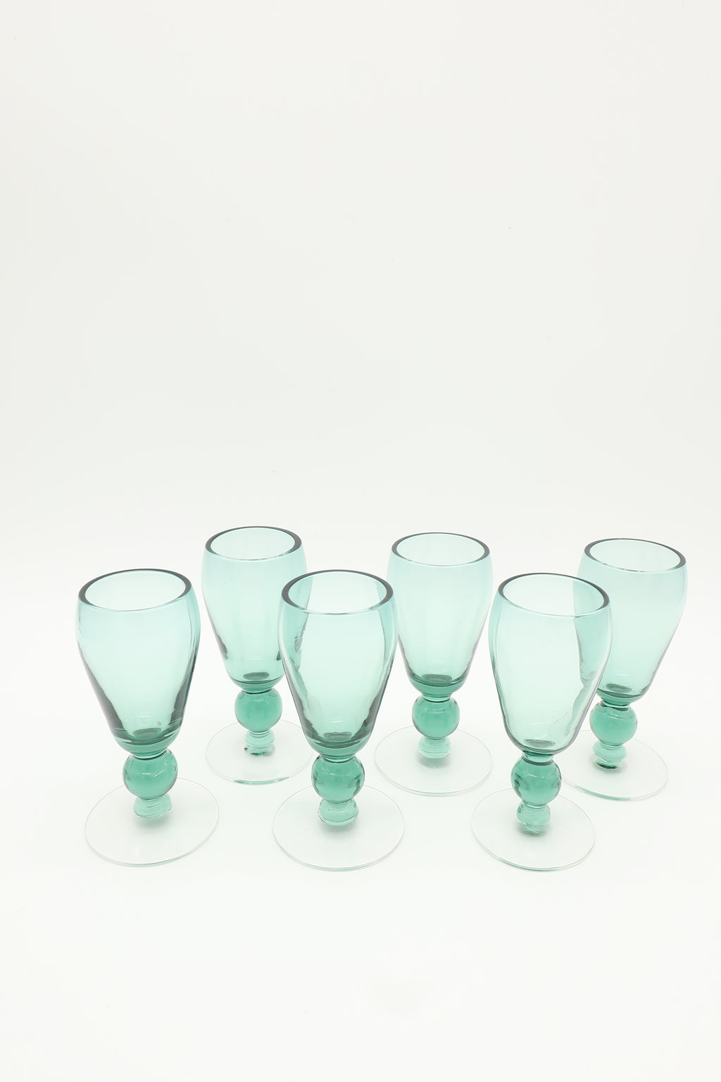 1960s Italian Sea Green Shot Glasses