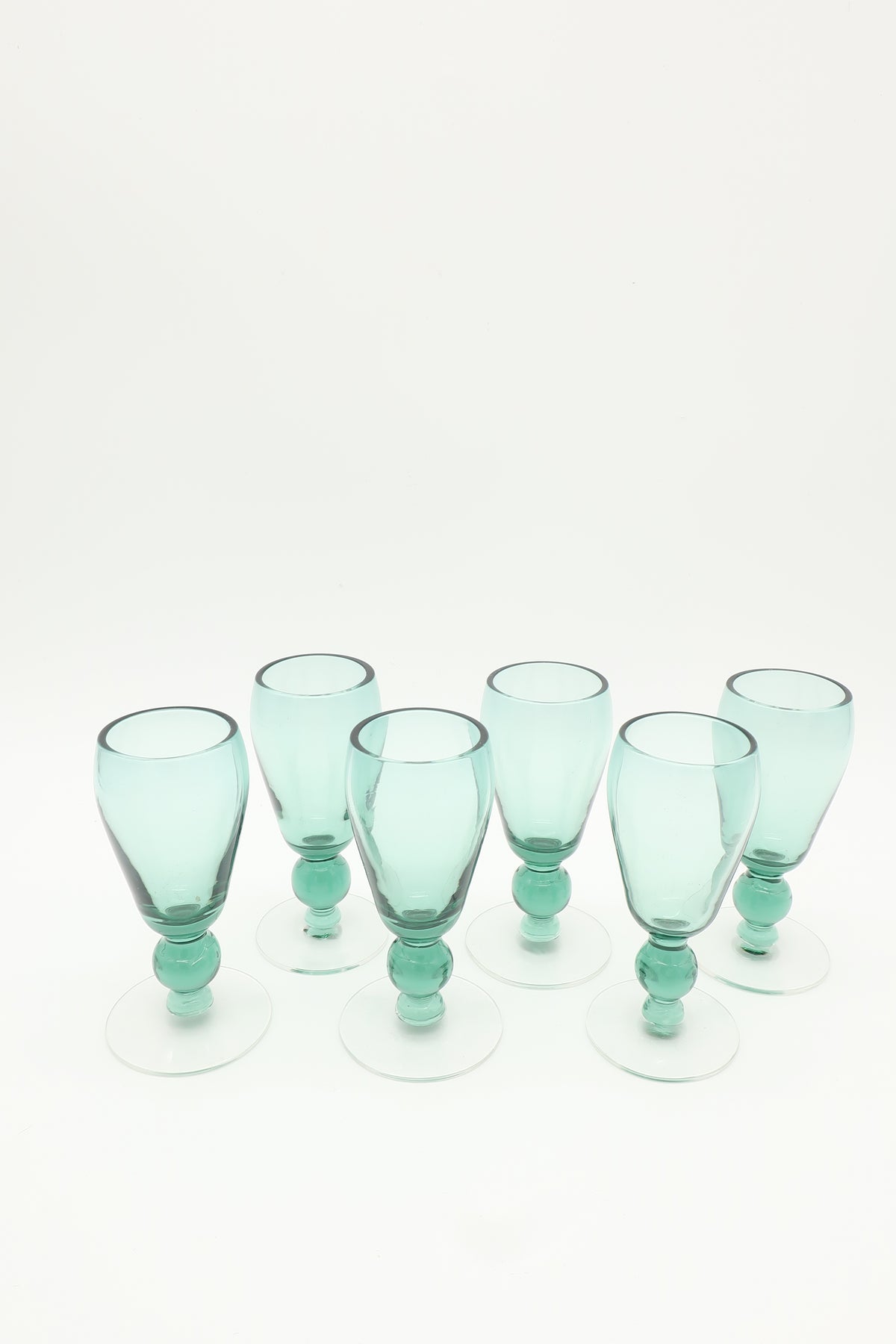 1960s Italian Sea Green Shot Glasses