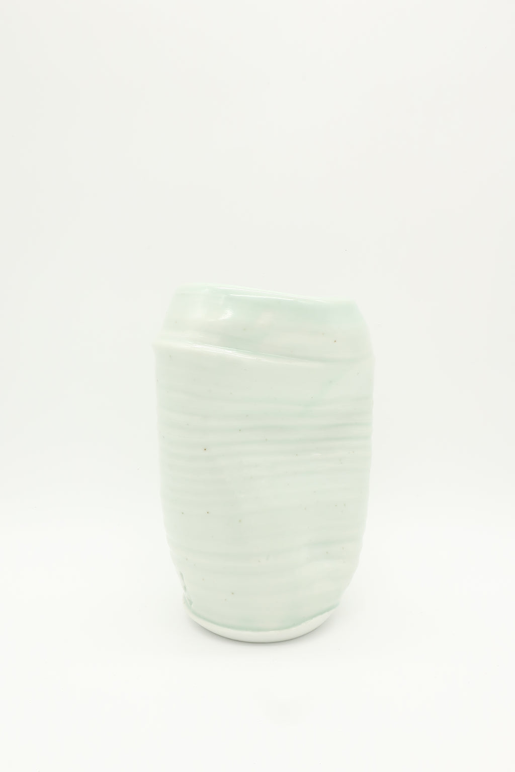 Sea Green Ceramic Pinch Vase