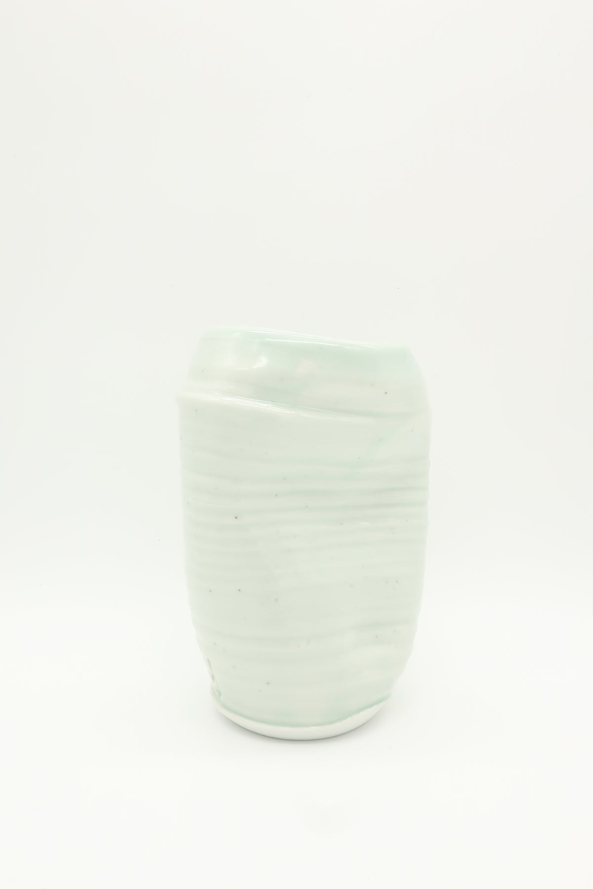 Sea Green Ceramic Pinch Vase
