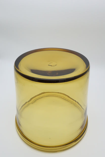 Handblown Amber Glass Pot