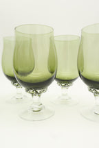 1960s Sasaki Green Juice Cocktail Glasses