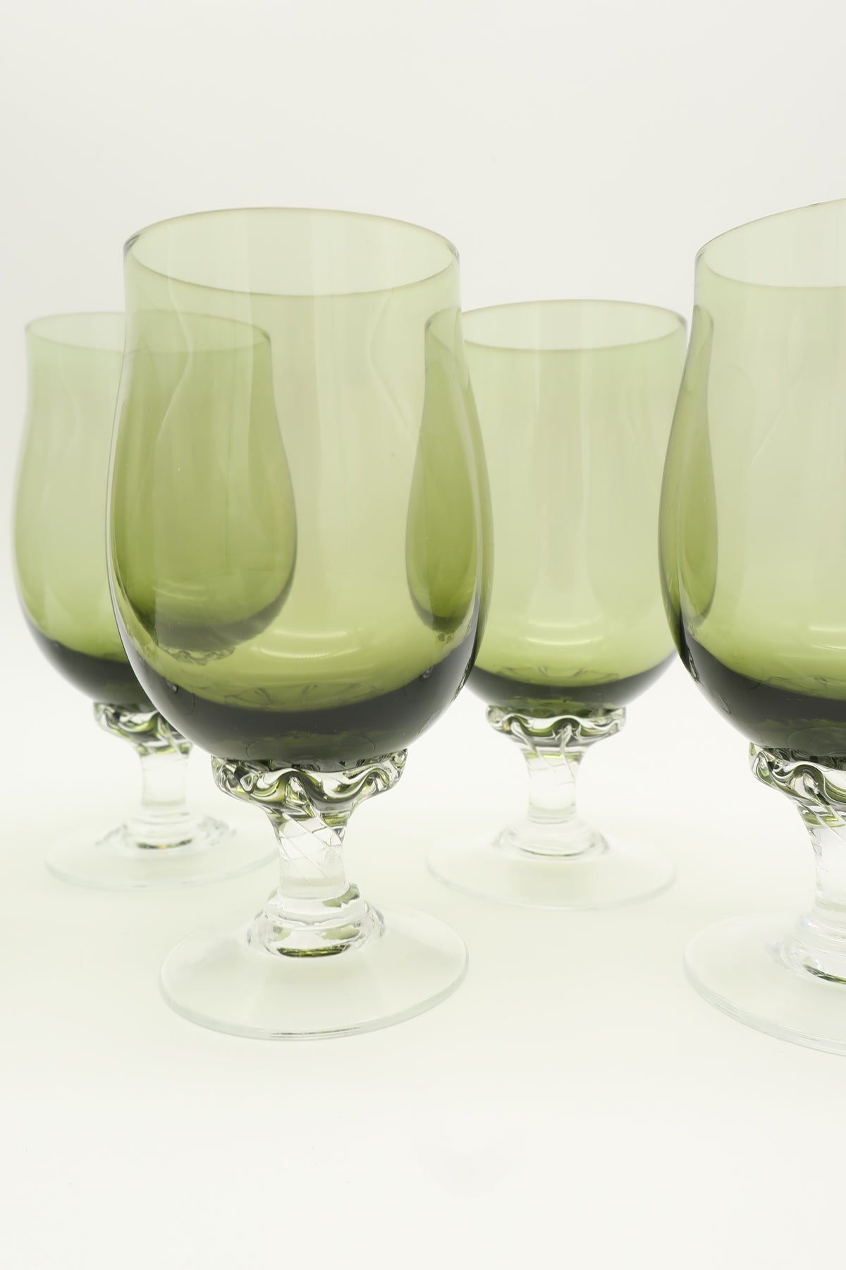 1960s Sasaki Green Juice Cocktail Glasses
