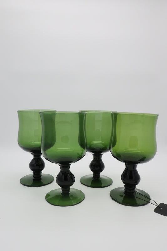 Italian Green Wine Glasses