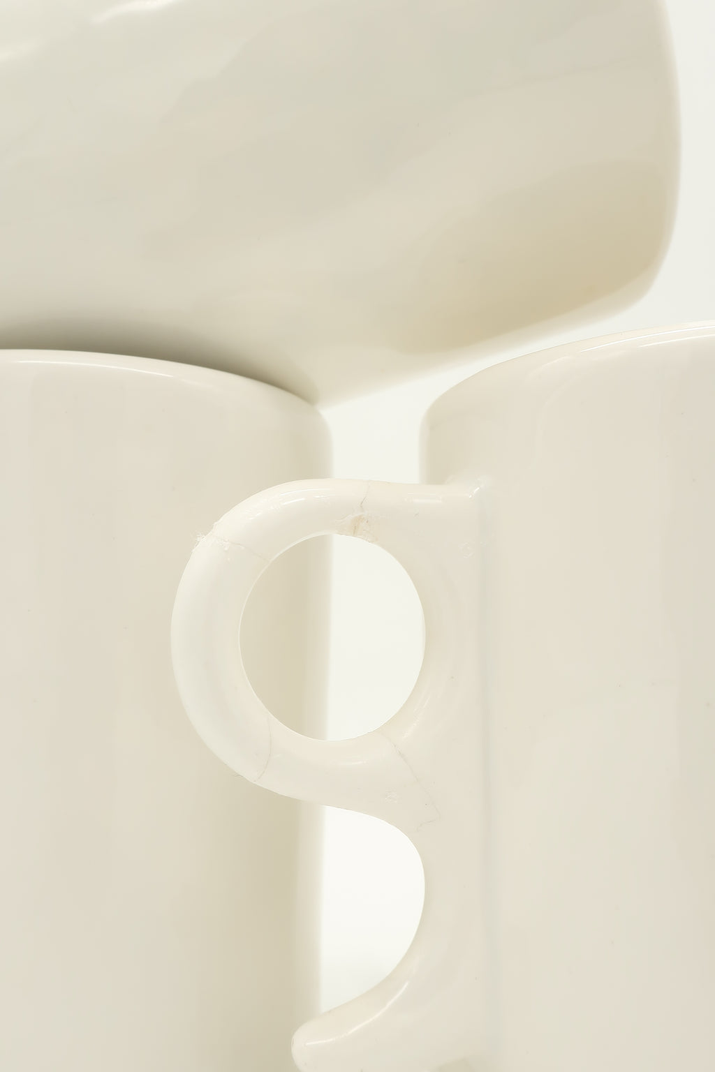 1980s White Ceramic Mugs