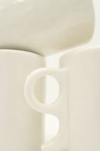 1980s White Ceramic Mugs