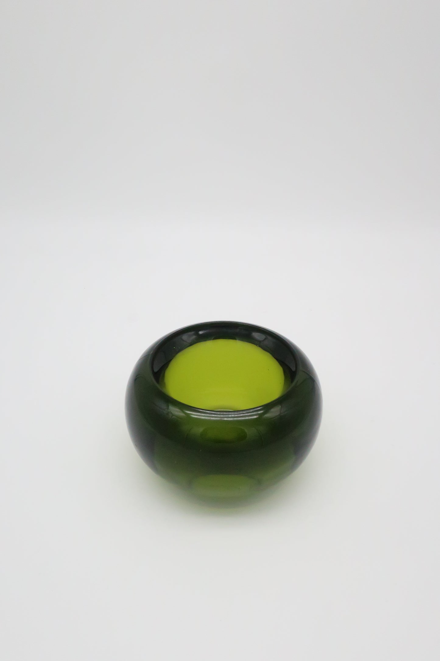 Green Glass Tea-light Candle Holder
