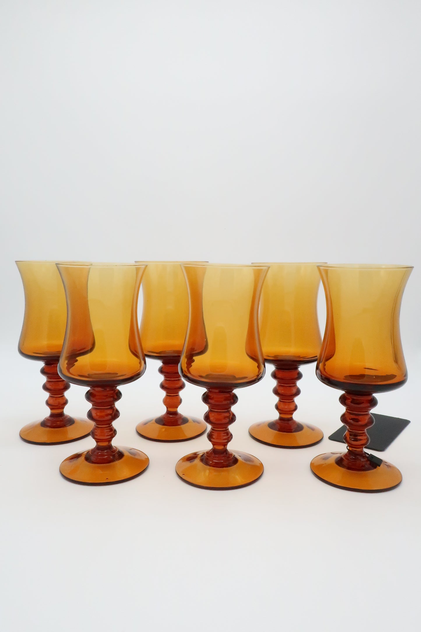 1970's Colony Amber Goblets
