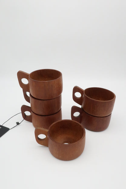 1970's Schott & Gen Mainz Teak Cup Holders