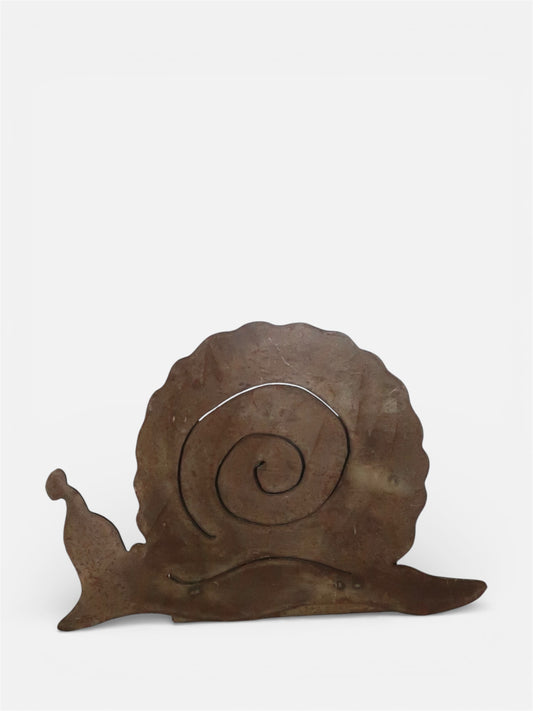 MCM metal snail planter