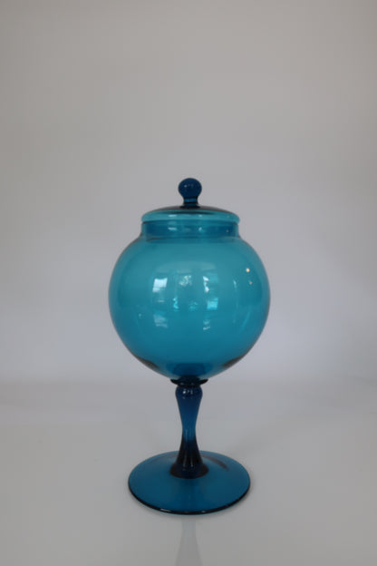 Empoli Blue Lidded Compote