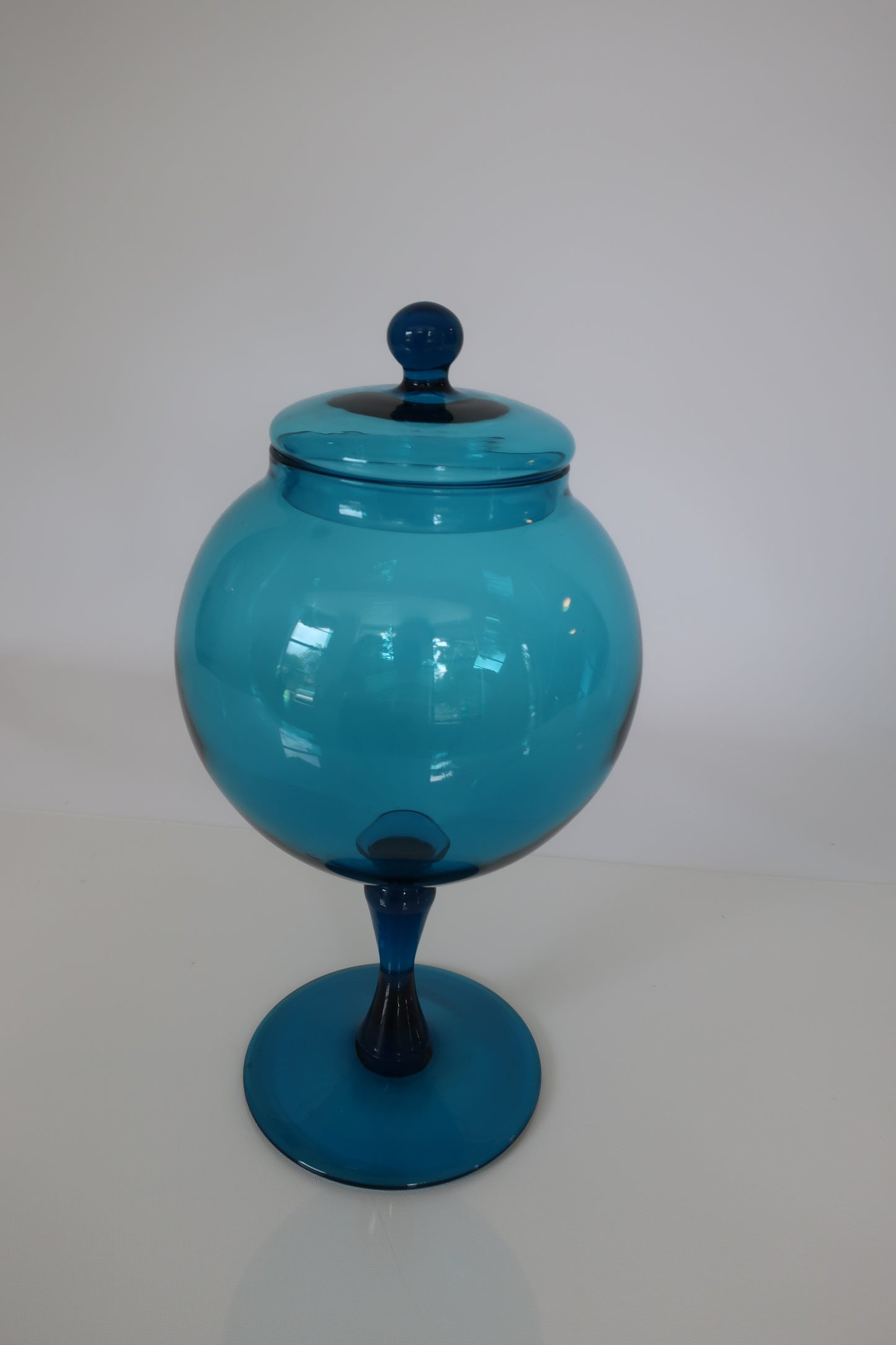 Empoli Blue Lidded Compote