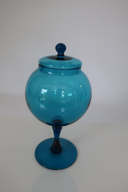 Empoli Blue Lidded Compote