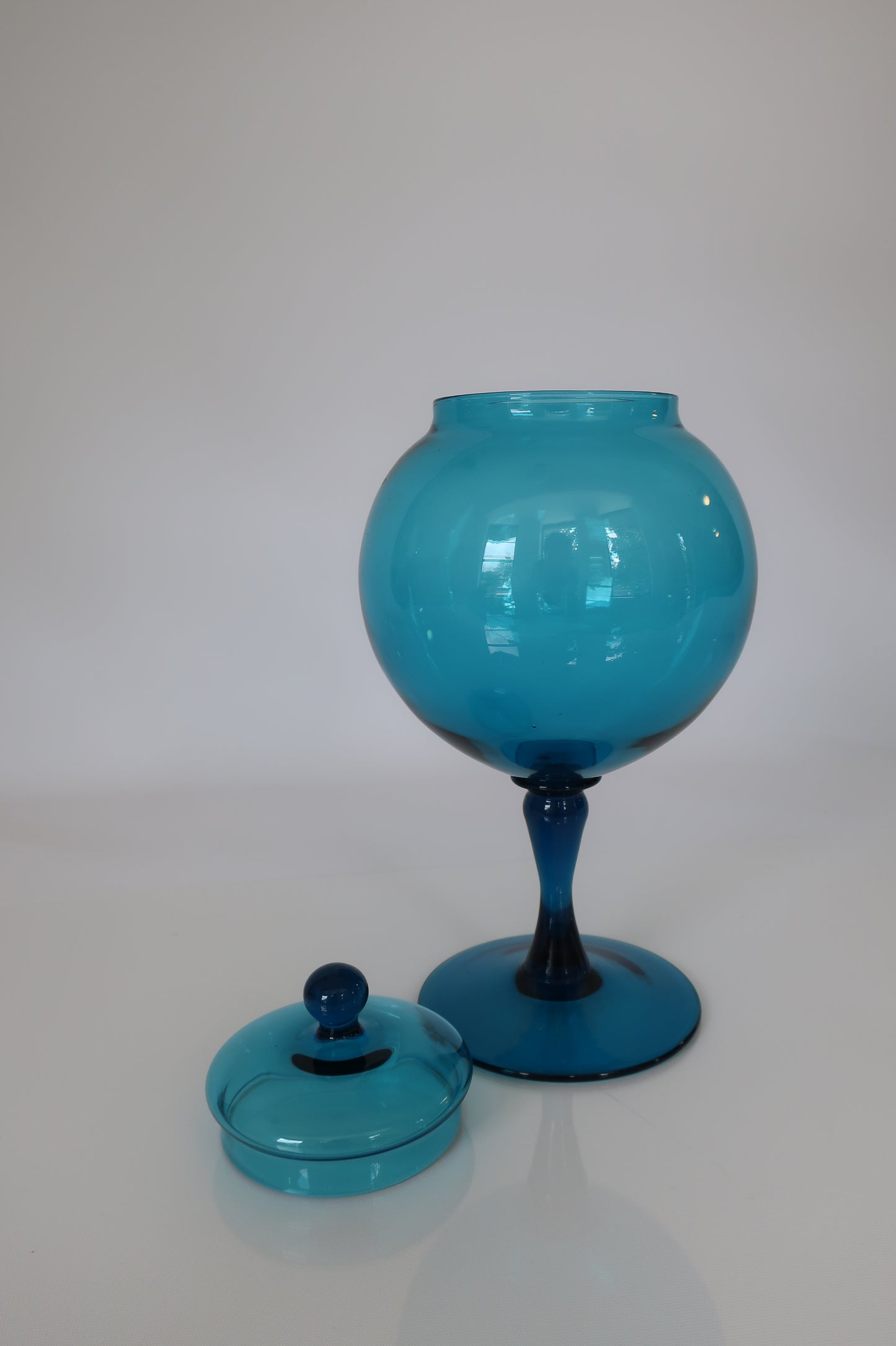 Empoli Blue Lidded Compote