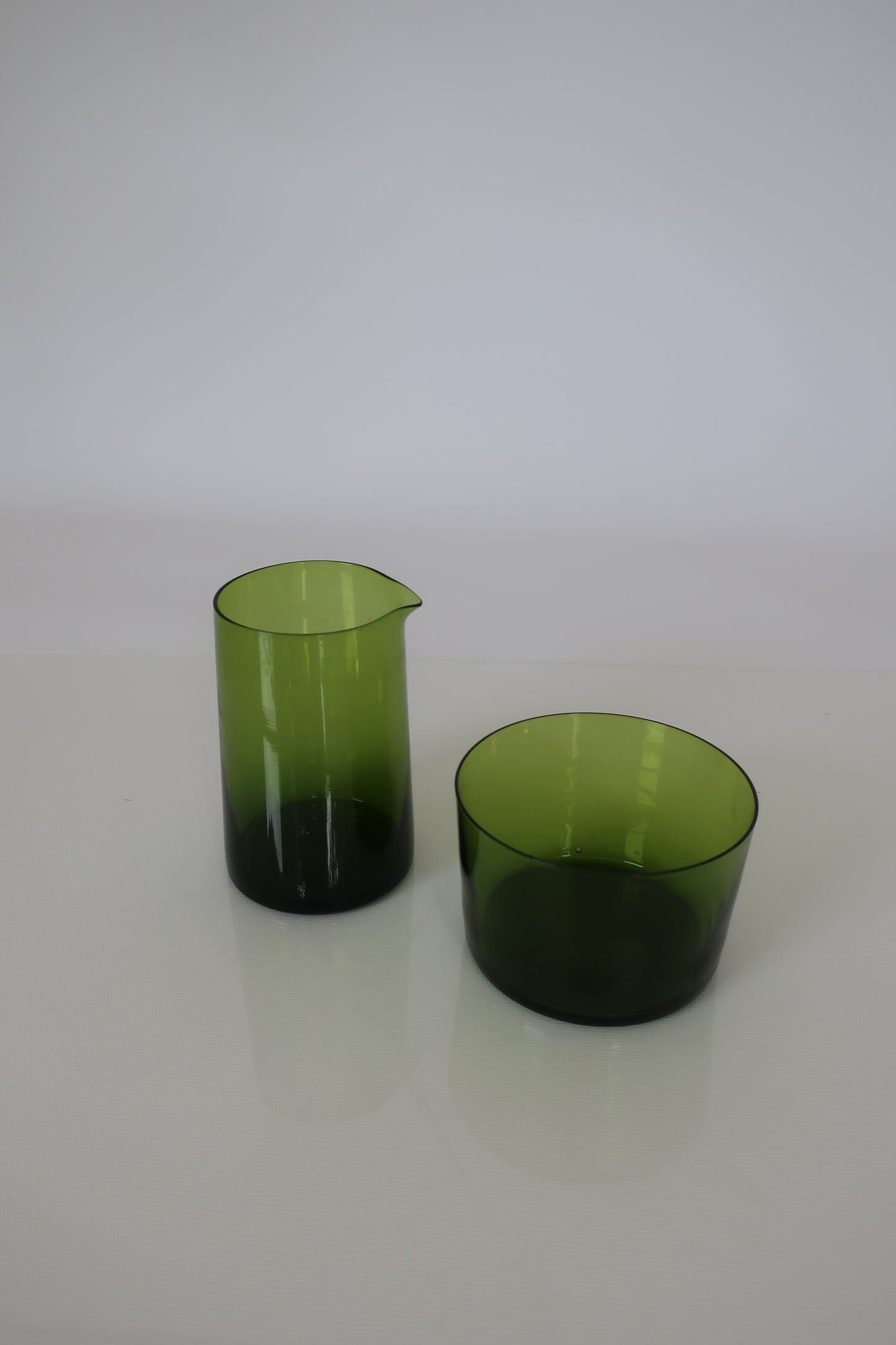 Italian Green Sugar & Creamer Set