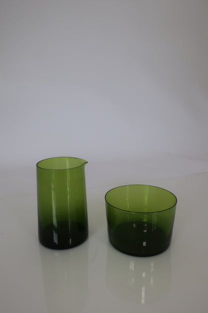 Italian Green Sugar & Creamer Set