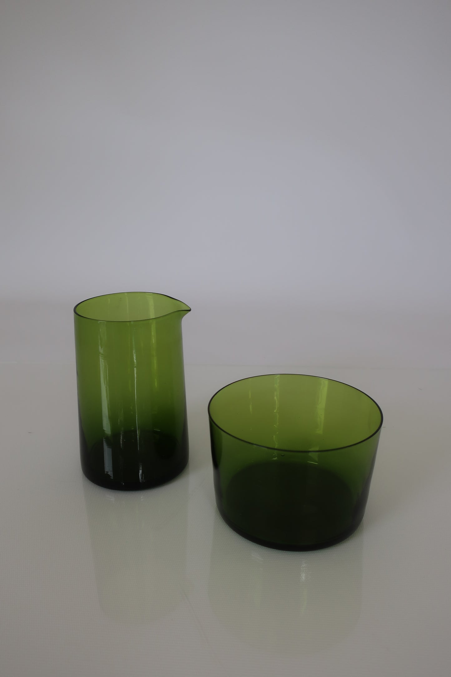 Italian Green Sugar & Creamer Set